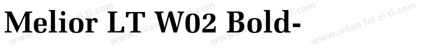 Melior LT W02 Bold字体转换